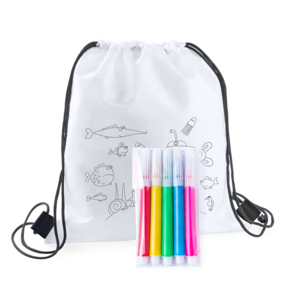 colouring drawstring bag